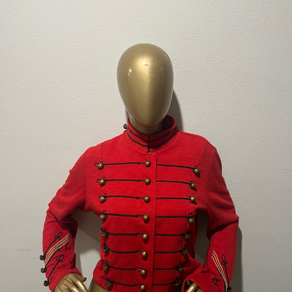 Denim & Supply Ralph Lauren Red Utility Jacket with Military Flair